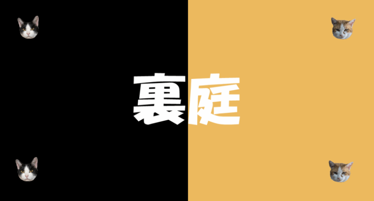 裏庭🐾🐾